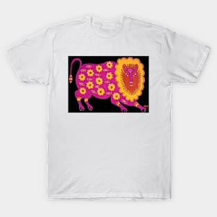 Maria Prymachenko, Youing Lion, 1979, Ukrainian Artist, Fantasy, Animalism, Марія Приймаченко, Молодий левик T-Shirt